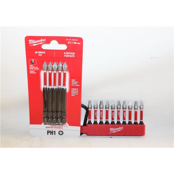 2 PACK OF MILWAUKEE SCREWDRIVER BITS