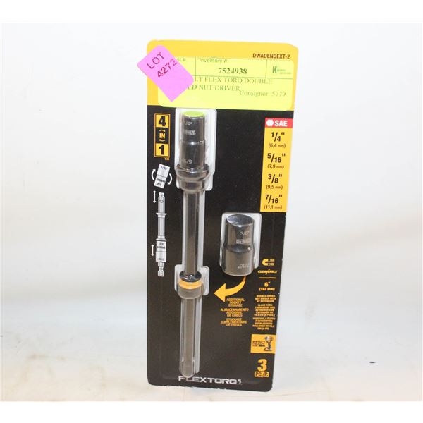 DEWALT FLEX TORQ DOUBLE ENDED NUT DRIVER
