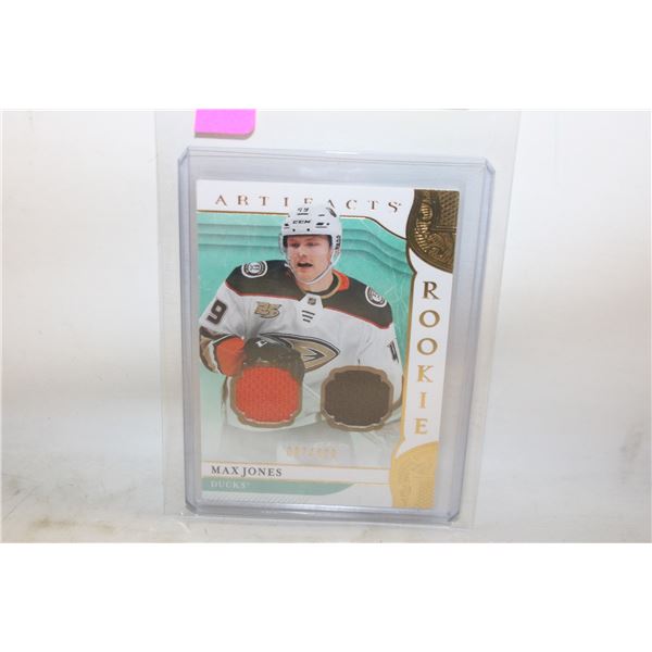 MAX JONES ARTIFACTS GOLD MATERIAL ROOKIE CARD