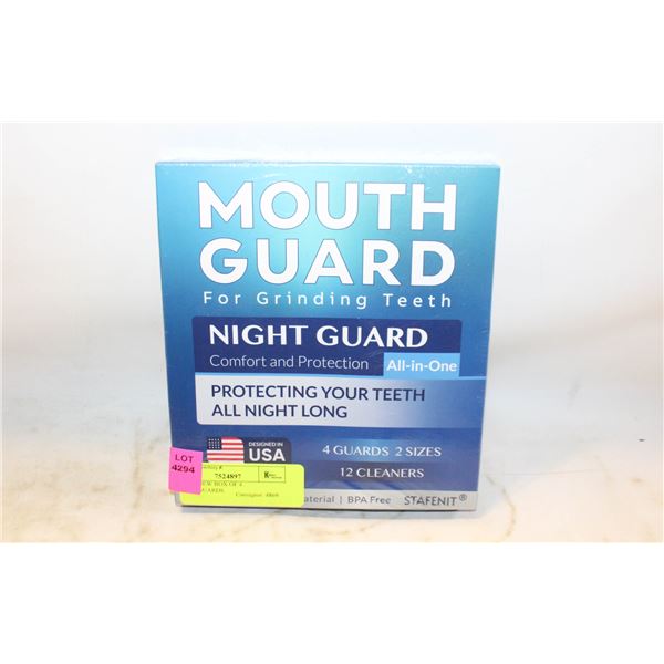 BRAND NEW BOX OF 4 MOUTHGUARDS