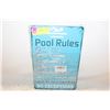Image 1 : LOT OF 2 'POOL RULES' TIN SIGNS