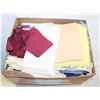 Image 1 : QUILTING FABRIC PIECES & REMNANTS- BOX LOT ASST.