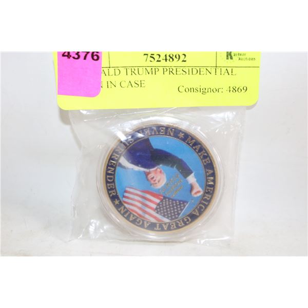 DONALD TRUMP PRESIDENTIAL COIN IN CASE