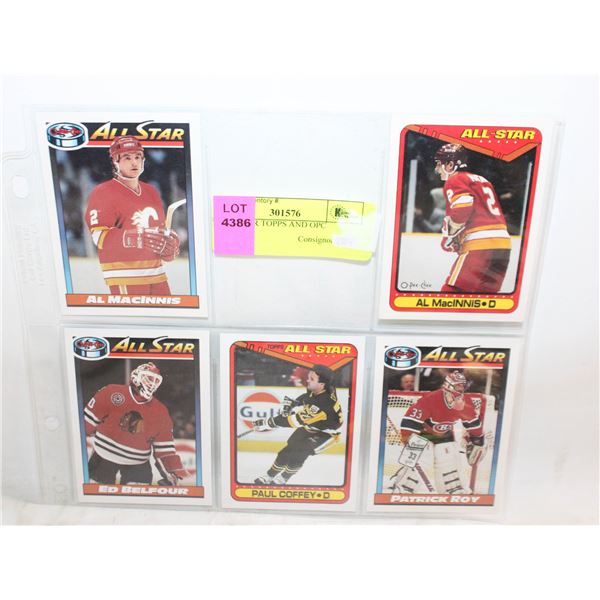 6 ALL STAR TOPPS AND OPC