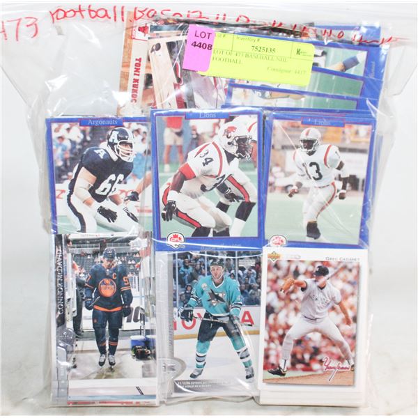 LOT OF 473 BASEBALL NHL FOOTBALL