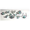 Image 1 : 25)  LOT OF 10 SILVER TONE 
