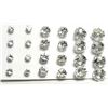 Image 1 : 11)  LOT OF 12 PAIRS OF SOLITAIRE CLEAR