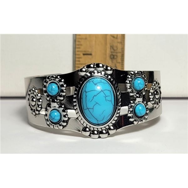 15)  SILVER TONE WITH EMBOSSED