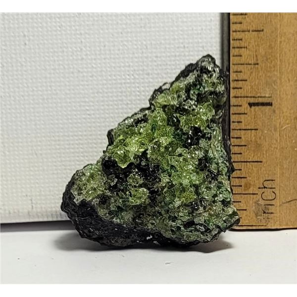 6)  NATURAL ROUGH PERIDOT CRYSTAL
