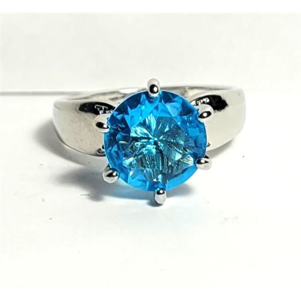 13)  LONDON BLUE TOPAZ COLORED CZ