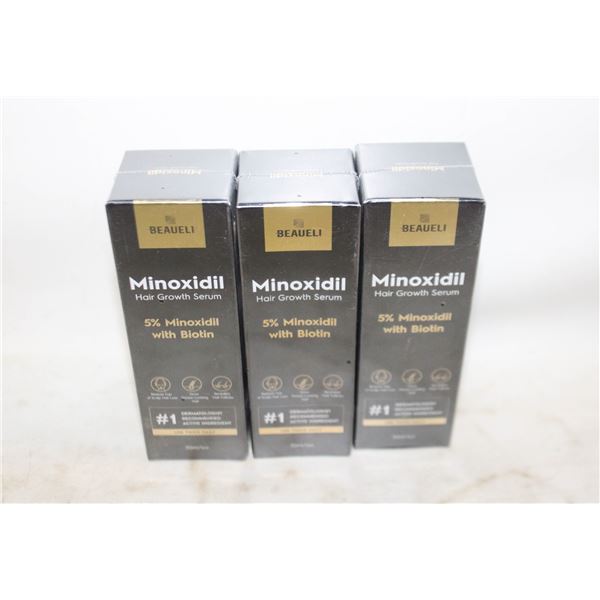 (3) BEAUELI MINOXIDIL HAIR GROWTH SERUM