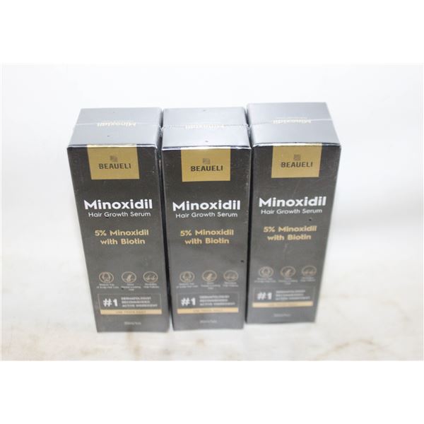 (3) BEAUELI MINOXIDIL HAIR GROWTH SERUM