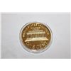 Image 2 : NOVELTY OVERSIZED GOLD PLATED "ONE CENT" TOKEN