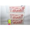 Image 1 : 3X1973 $2 BANK NOTES