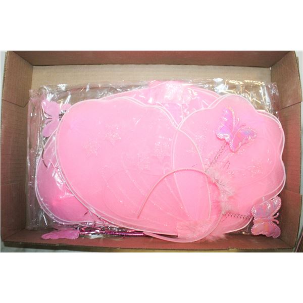 BUTTERFLY PINK WINGS/WAND/HEADBAND KIDS SIZE