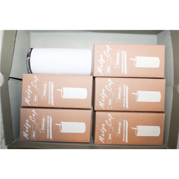6 NEW MADGE 12 OZ DOUBLE WALL VACUUM INSULATED
