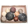 Image 1 : ESTATE DECOR BALLS METAL, WICKER, ETC ASSORTMENT