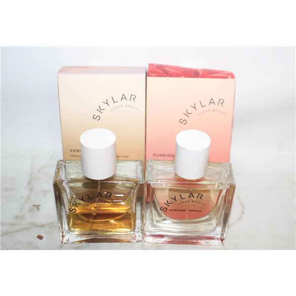 2 OPENED SKYLAR CLEAN BEAUTY EAU DE PARFUMS