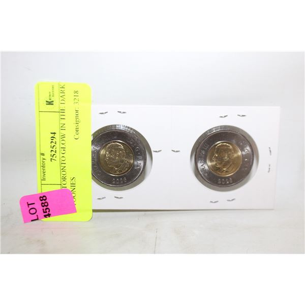 2X$2 TORONTO GLOW IN THE DARK TOONIES