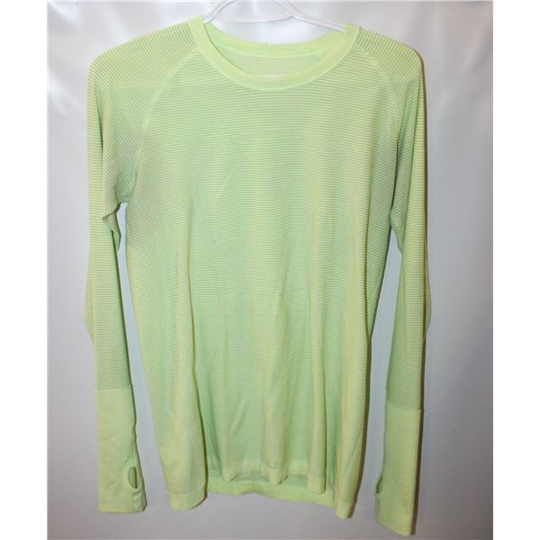 LADIES LULU LEMON BRIGHT GREEN LONG SLEEVE SHIRT