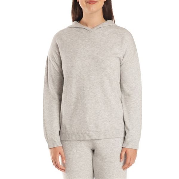 NEW LAZYPANTS V NECK HOODED SWEATSHIRT GREY MED