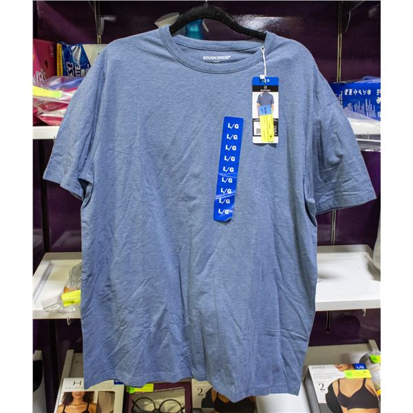 NEW ROUGH DRESS SUPIMA T SHIRT BLUE SIZE LRG