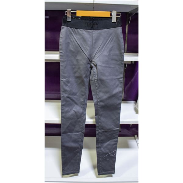 NEW DKNY GUNMETAL GREY LEGGINGS SIZE XS