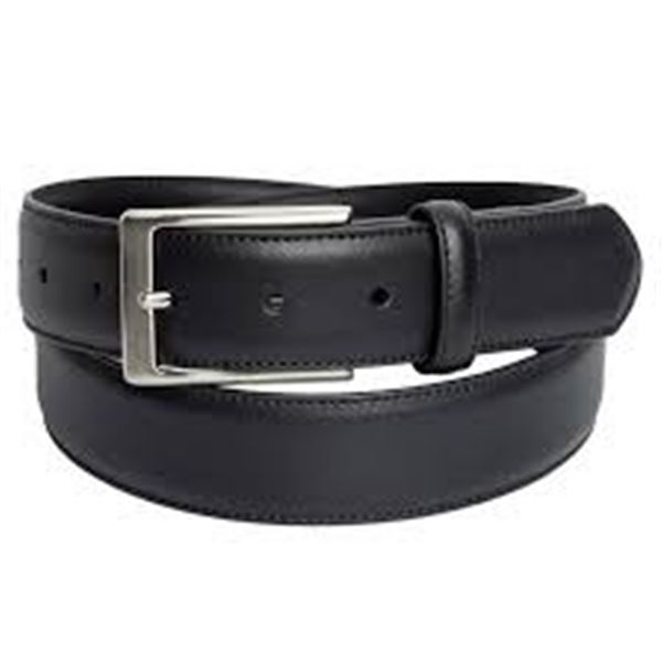 NEW VINCE CAMUTO MENS LEATHER BELT BLACK SZ 32-34