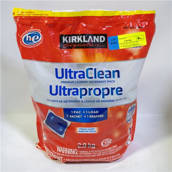 BAG OF 140 KIRKLAND ULTRA CLEAN LAUNDRY DETERGENT
