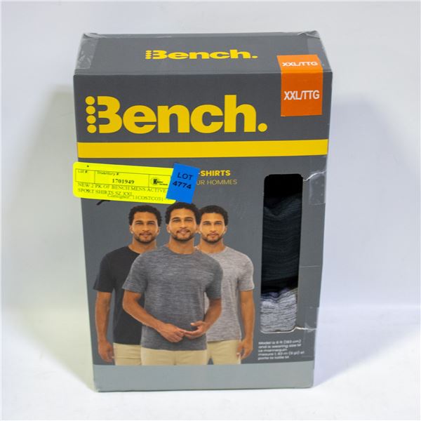 NEW 2 PK OF BENCH MENS ACTIVE SPORT SHIRTS SZ XXL