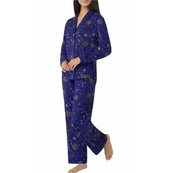 NEW ROOM SERVICE 2PC PAJAMAS SET SHAWL COLLAR SZ L