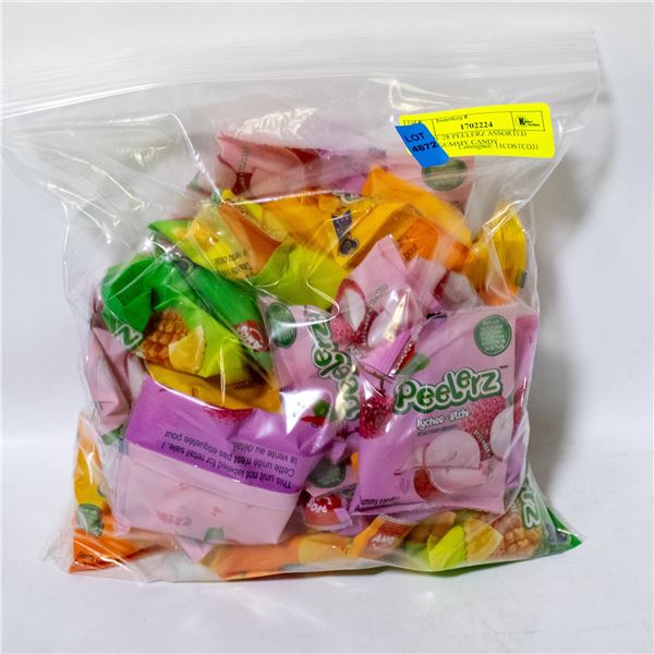 BAG OF 28 PEELERZ ASSORTED FRUIT GUMMY CANDY