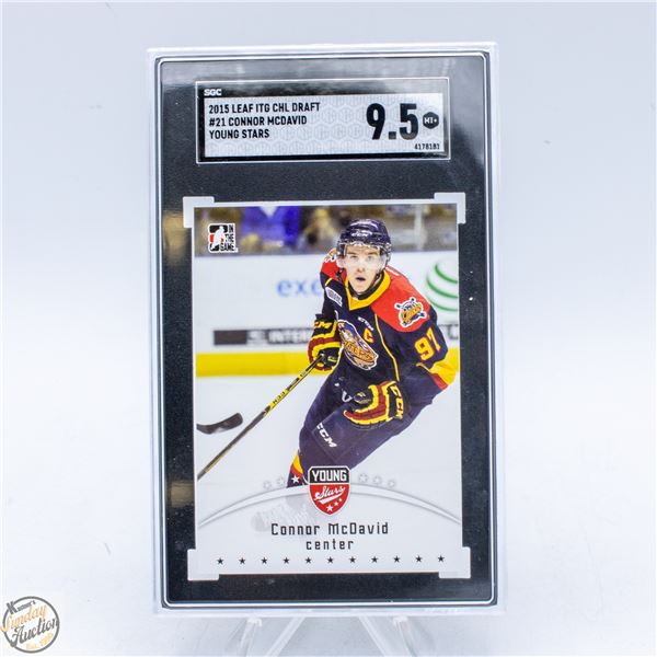 SGC GRADED 9.5 CONNOR MCDAVID ROOKIE CARD