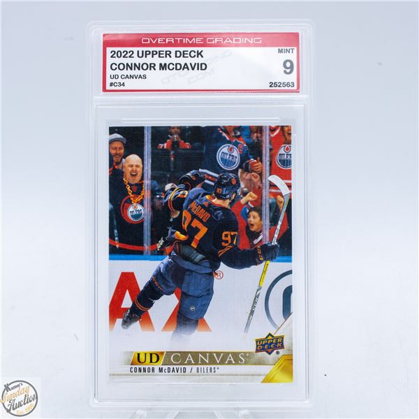 OVERTIME GRADING 9 CONNOR MCDAVID GRADED CARD