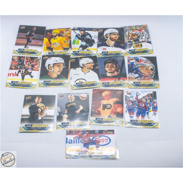 15 UD CANVAS NHL HOCKEY CARDS