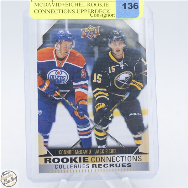 MCDAVID+EICHEL ROOKIE CONNECTIONS UPPERDECK