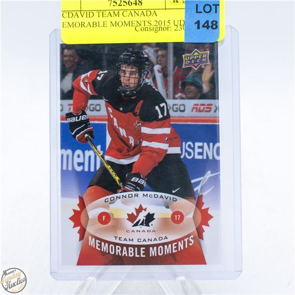 MCDAVID TEAM CANADA MEMORABLE MOMENTS 2015 UD