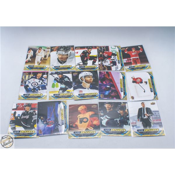 15 UD CANVAS NHL HOCKEY CARDS