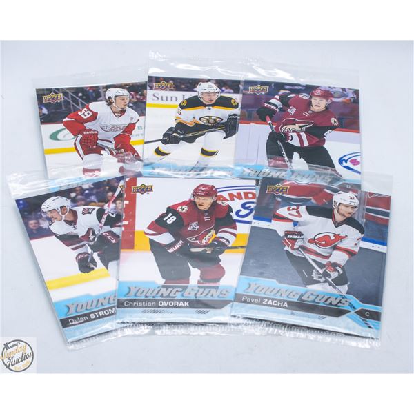 6 SEALED YOUNG GUNS NHL ROOKIES 2016-17 UD