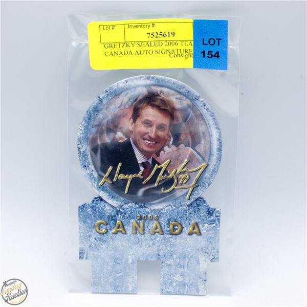 GRETZKY SEALED 2006 TEAM CANADA AUTO SIGNATURE