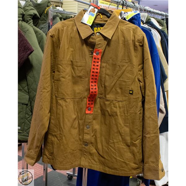 NEW CAT MENS LIGHT JACKET BROWN SIZE MEDIUM