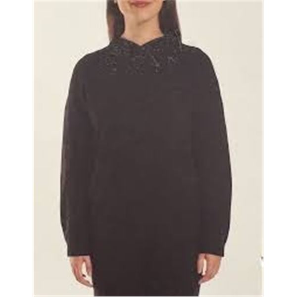 NEW WOMENS LAZYPANTS KNIT HOODIE BLACK MEDIUM
