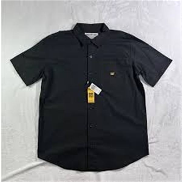 NEW CAT BUTTON UP SHIRT BLACK LARGE