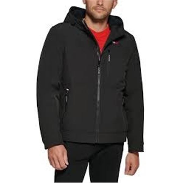 TOMMY HILFIGER MENS FULL ZIP JACKET BLACK SIZE XXL