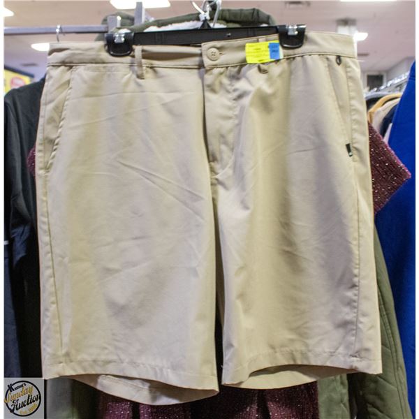 QUIKSILVER MENS FLAT FRONT SHORTS BEIGE SIZE XL 36