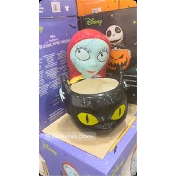 DISNEY HALLOWEEN TREAT BOWL SALLY AND CAT FROM