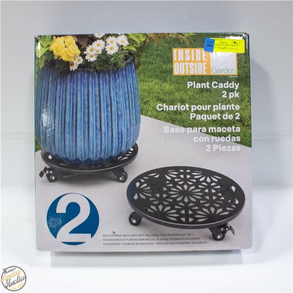 2 PK OF GARDEN PLANT CADDY 15" HOLDS UP TO 113.4KG