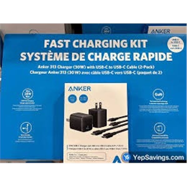 NEW ANKER 30W FAST CHARGING KIT WITH 2 USB-C CABLE