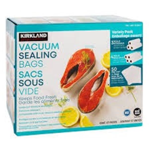 NEW KIRKLAND VACUUM SEALING BAGS VARIETY PACK