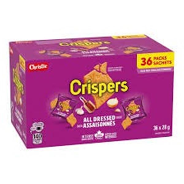 NEW CHRISTIE CRISPERS ALL DRESSED FLAVOUR 36 X 28G